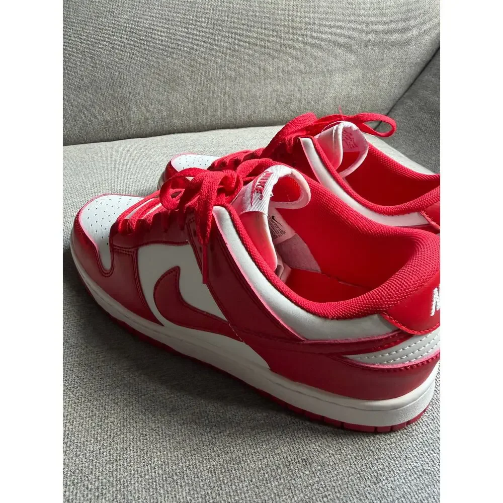 Nike Dunk Low Retro Men's Shoes White/University Red Sz 10